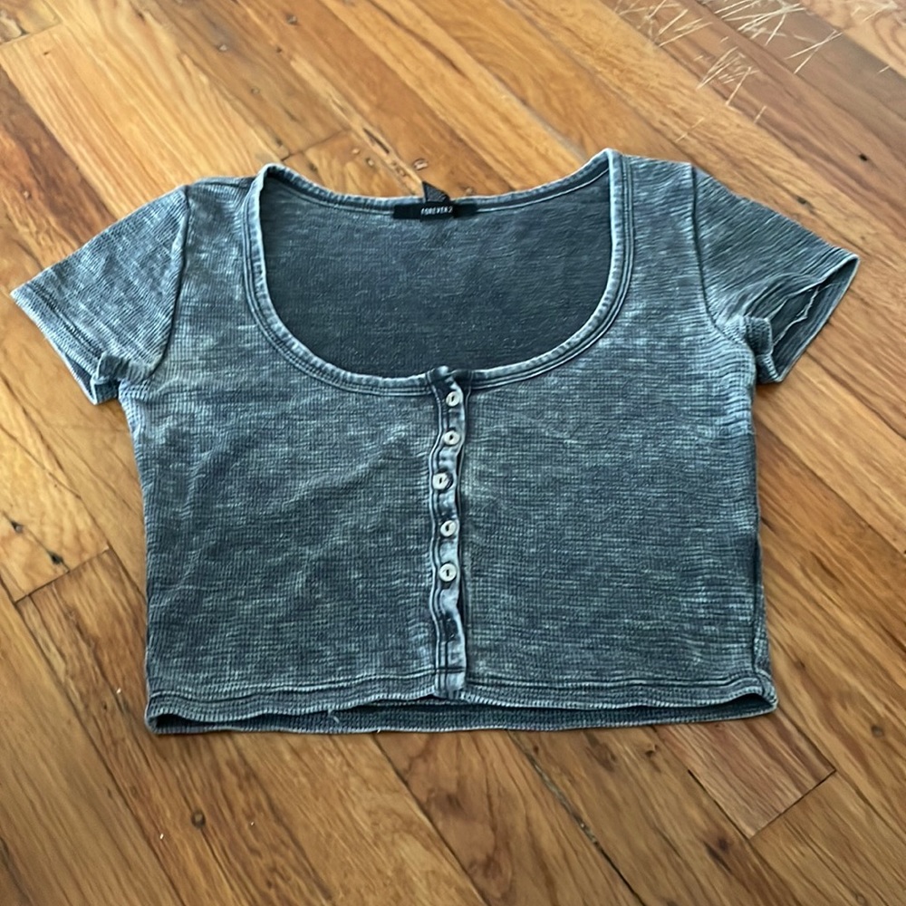 Gray size small forever 21 crop top